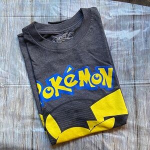 Pokemon Charcoal and Yellow Short Sleeve Tee